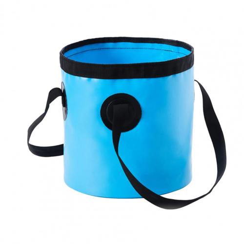 Cubo plegable de gran capacidad de 10L/20L, contenedor de almacenamiento de agua para viaje, Picnic y Camping, impermeable de PU: Blue 20l