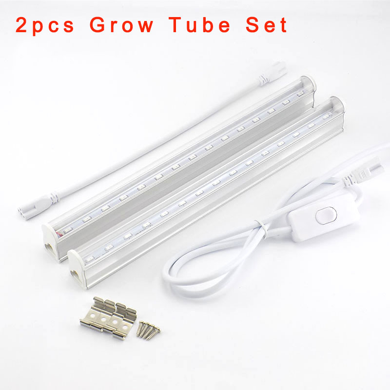 Lampe horticole de croissance Led T5, 1/2 pièces, rouge/bleu, pour culture de légumes en serre/chambre de culture intérieure, tente/jardinière: 2PCS Grow Tube set