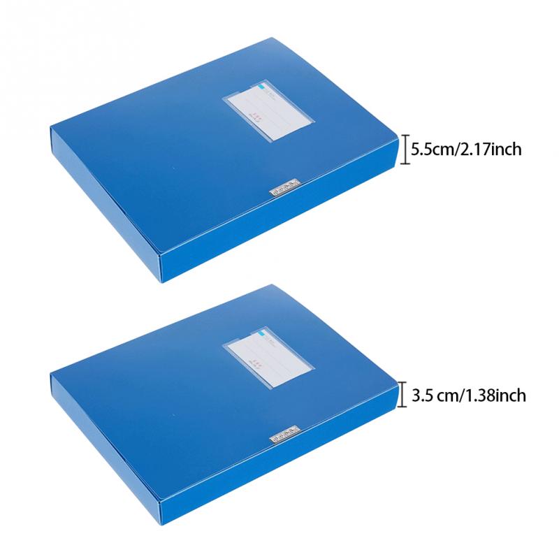 A4 Lightweight File Box Document Protection and Preservation 3.5cm/5.5cm Thick File Case Portable Business Organizer Storage Box
