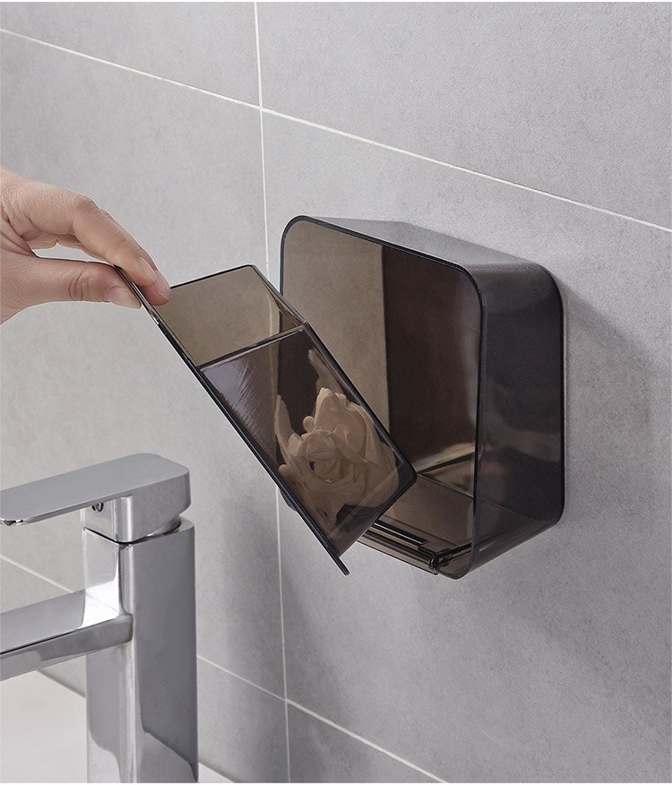 Wall Mounted Garbage Cans Bucket For Bathroom Toilet Glass Door Mounted on The Garbage Sticker Hanging Trash Can Small With Lid