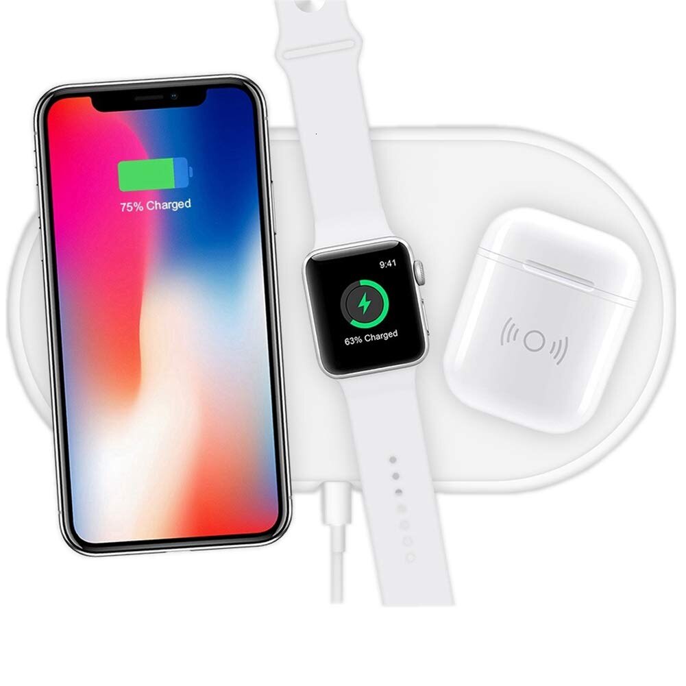 3 in 1 Wireless Charger For Apple Watch 5 4 3 2 1 AirPods 2 AirPower Wireless Charging Pad For iPhone 11 Pro XS Max XR X 8 Plus