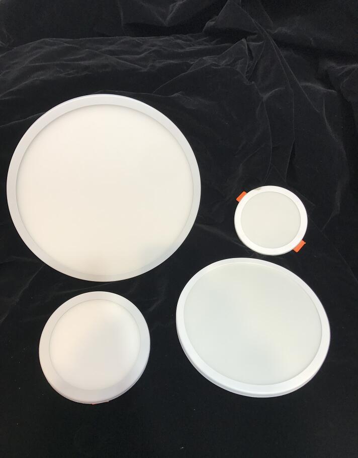 Du 1 stk ultratynne 6w 8w 15w 20w runde led spot hull størrelse 5cm-20cm justerbart led panel lys overflatemontert downlight tak