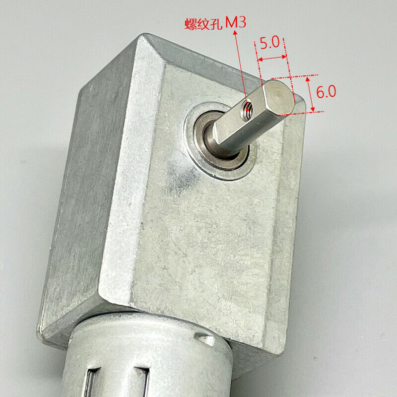 Micro 370 Motor Turbo Worm Gearbox Gear Motor DC 24V 23RPM Slow Speed Dual Shaft Large Torque for Robot/ Electronic Locks