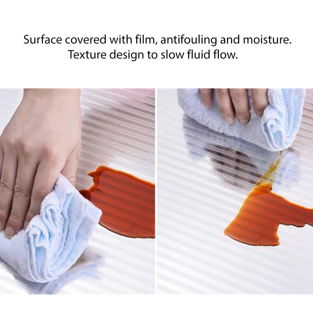 Asypets Zilveren Strepen Oilproof Vochtwerende Aluminiumfolie Sticker Voor Keuken