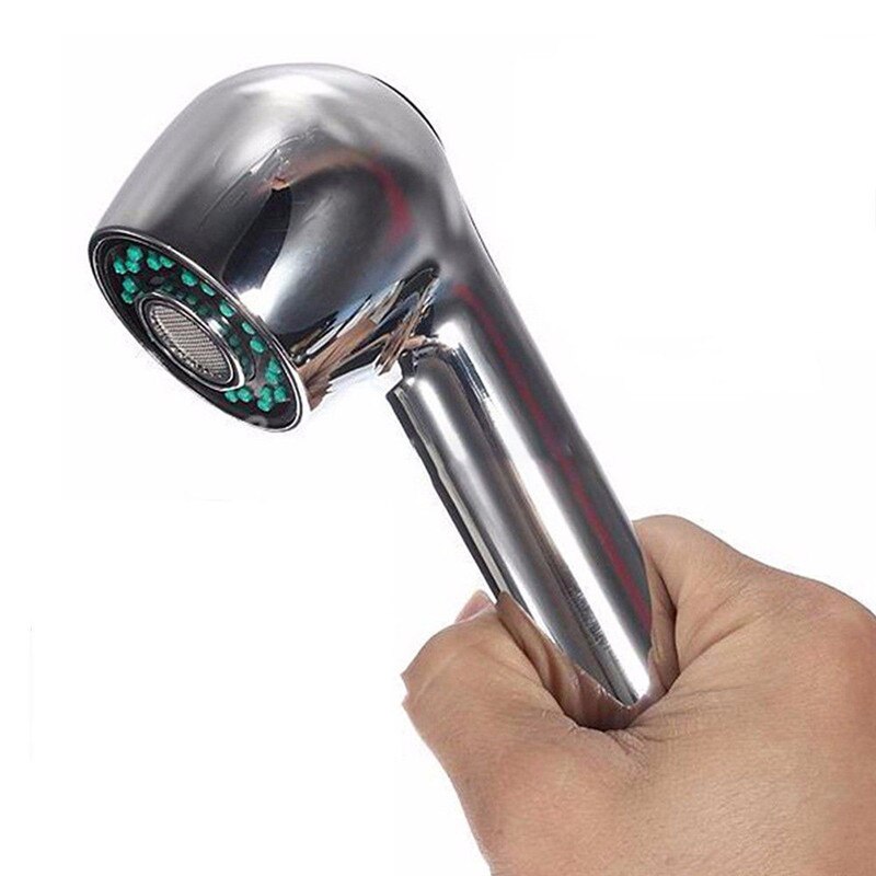 Bathroom Shower Head Kitchen Sink Chrome Single Handle Mixer Tap Swivel Pull Out Spray Faucet Spout Water Saving Nozzle Faucet