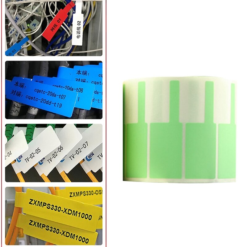 Cable/Wire Classification Lable 500 PCS Lables Strong Sticky Waterproof: Green