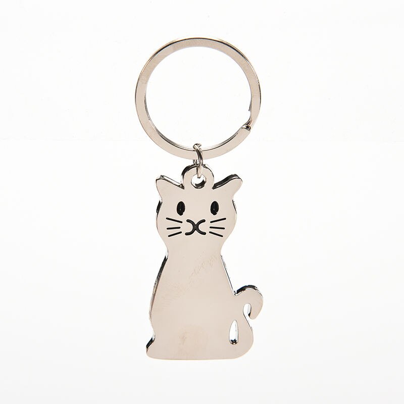 1Pc Cat Shaped Toy Keychain Key Ring Keyring Metal Key Chain