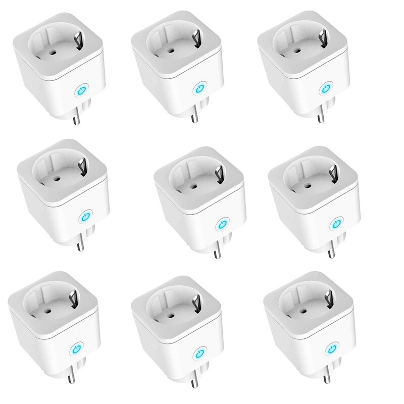 WiFi Smart Socket Plug EU 100-240V Adaptor Wireless Remote Voice Control Power Monitor For Google Home Alexa Tuya