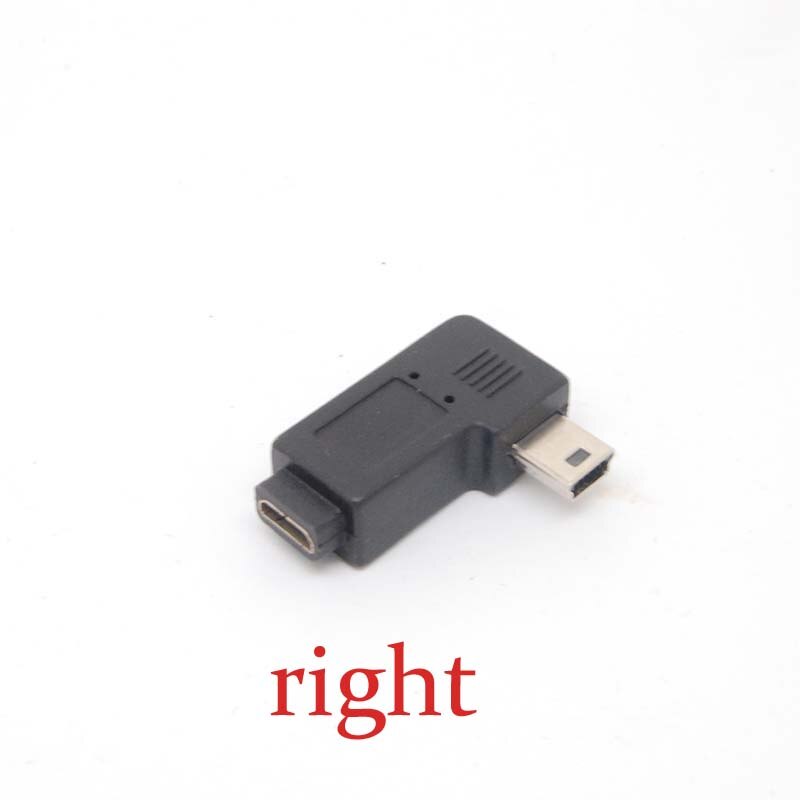 Mini USB Type A male to Micro USB B feMale 90 Degree right/left Angle Adapter