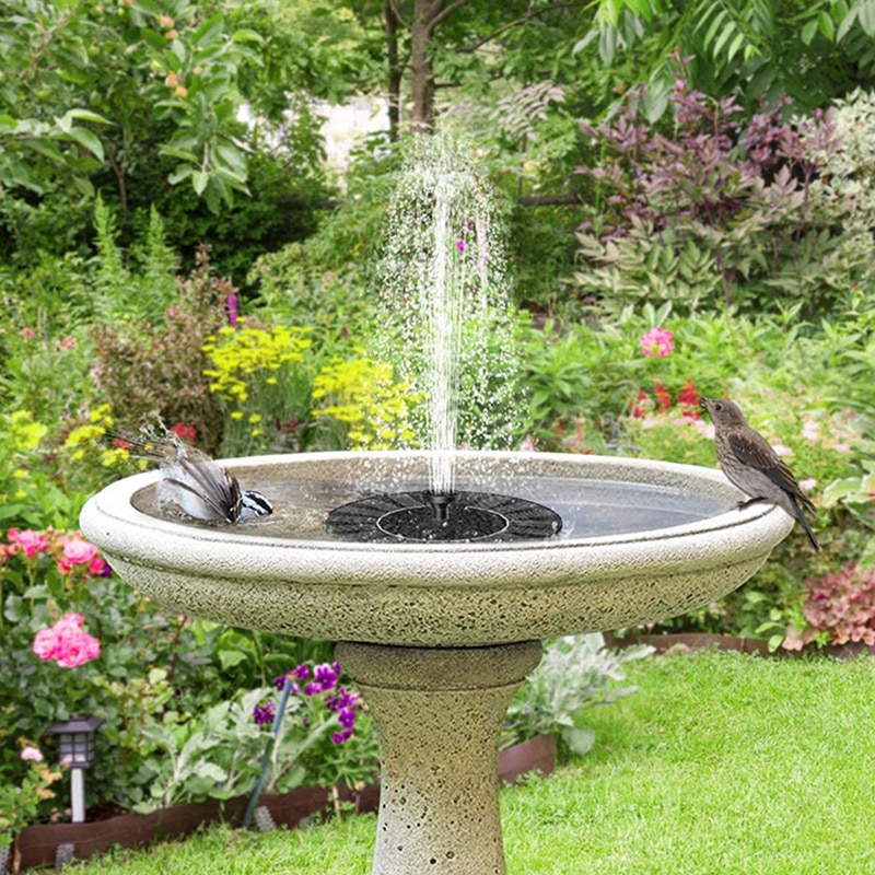 Zonne-energie Fontein Outdoor Pomp Vogel Bad Vijver Waterval Tuin Decoratie Zwembad Fontein Drijvende Vogelbad