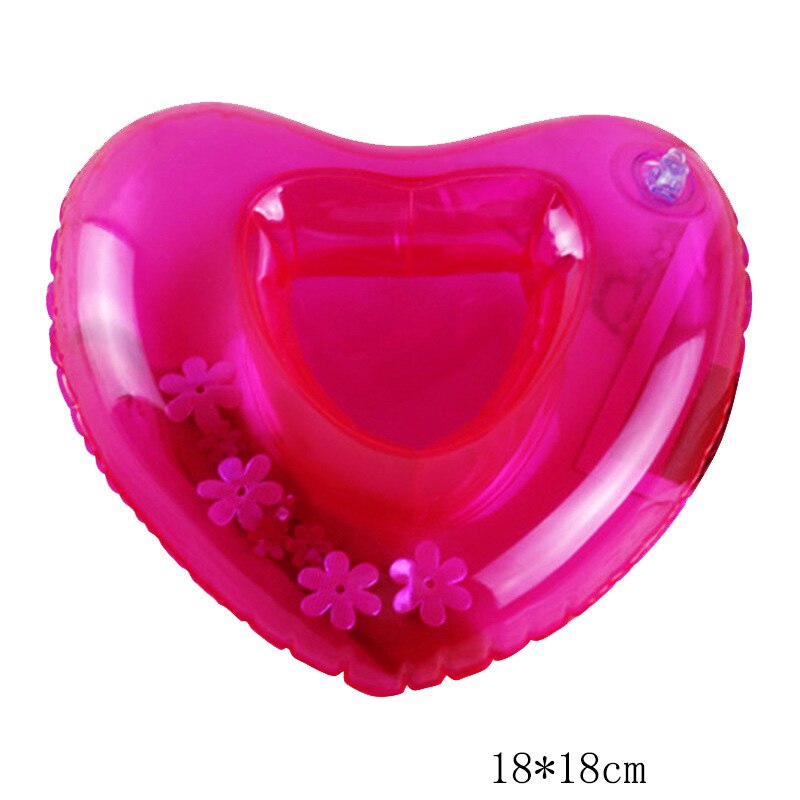 Aufblasbarer becherhalter mit cartoon-ente, getränkehalter für schwimmbad, schwimmhilfe, badespielzeug, partydekoration, baruntersetzer, badespielzeug: Liebesherz