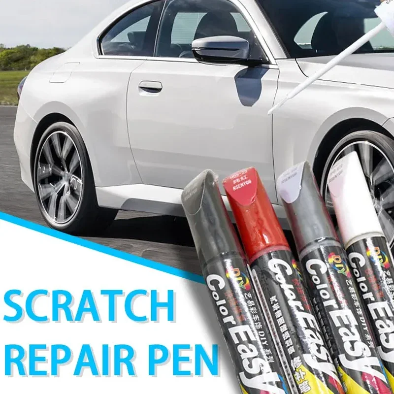 Car Paint Scratches Repair Pen Brush Waterproof Paint Marker Pen Car Tyre Tread Care Automotive Maintain Black White Red Silver