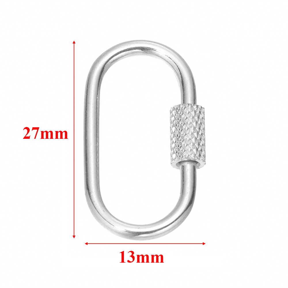 4 stk. rustfri stål guld hjerte stjerne skruelåse store karabinhager til gør-det-selv halskæde armbånd nøglering fremstillingsforsyninger: Lyserød