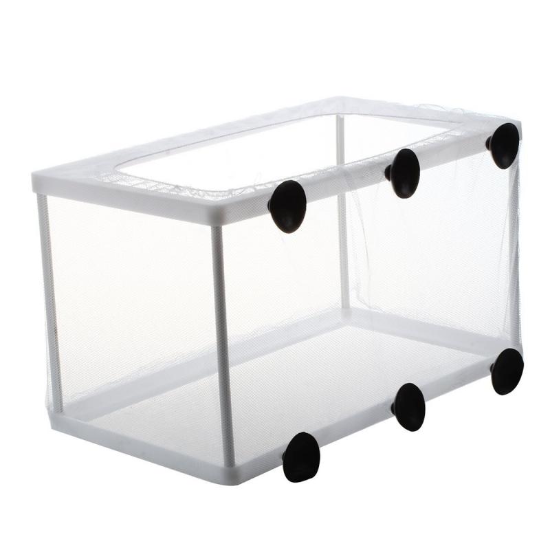 Incubateur d'élevage de poissons bac à filet suspendu aquatique pour animaux de compagnie écloserie Isolation maille boîte Aquarium conteneur séparé Aquarium accessoire: Default Title
