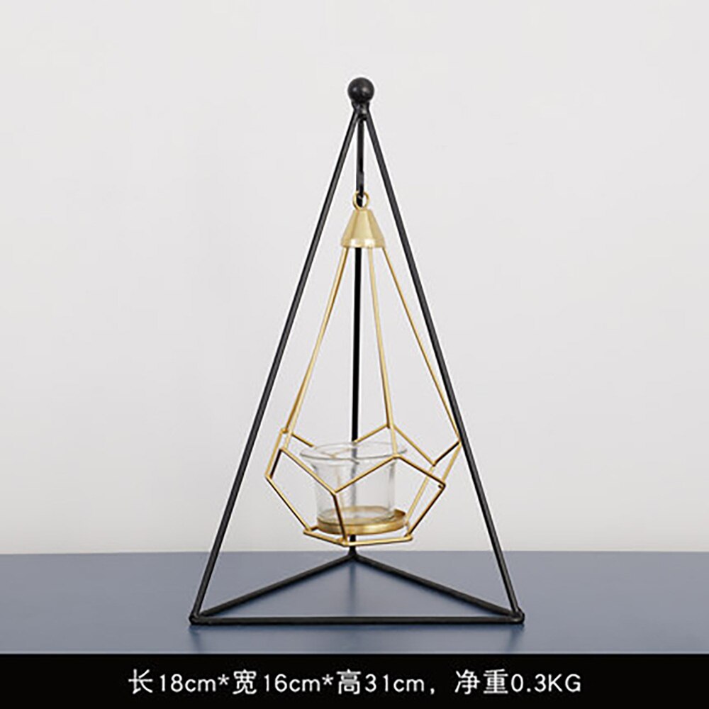 Noordse ijzeren kunst kandelaar knutselen kandelaars glazen kaarsenhouders bougie standaard huisdecoratie romantische hangende glimmende rekwisieten