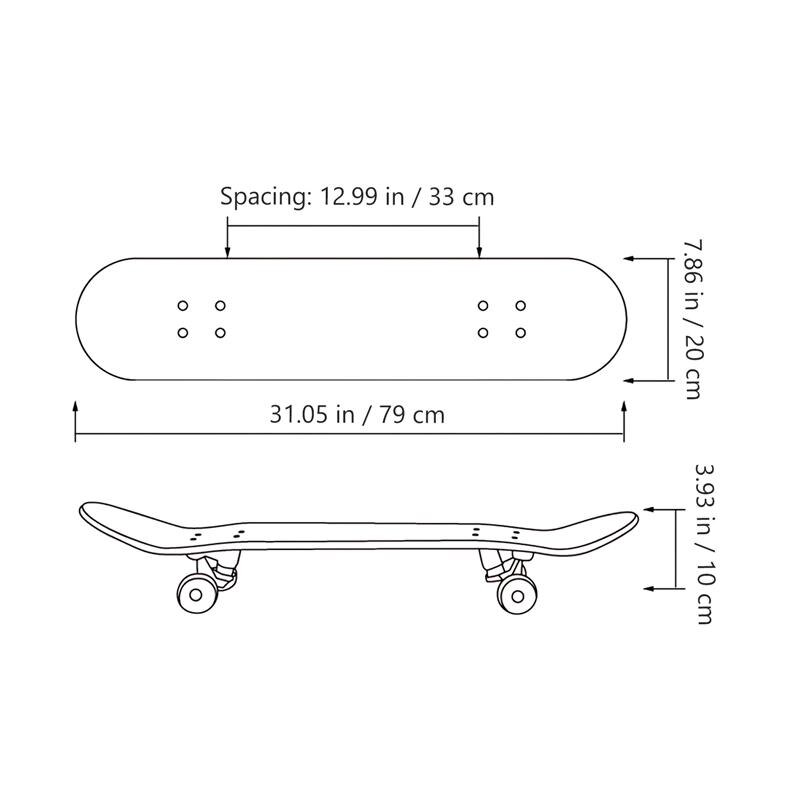 Complete Maple Wood Skateboard Longboard Decks Double Rocker Skateboard With Wheels for Teens Boys Girls Cool