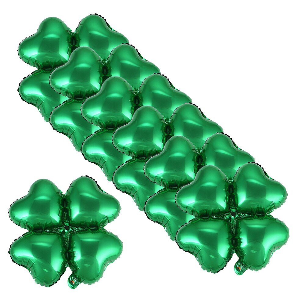 12 Stuks Folie Ballonnen Groene Mooie Hartvorm Klavertje Vier Party Decor Ballon Voor Festival