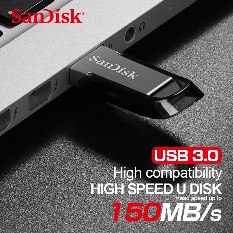 Original SanDisk Ultra Flair USB 3.0 Flash Drive 16gb 32gb 64gb Memory Stick 128gb 256gb Key Pen Drive U Disk For PC