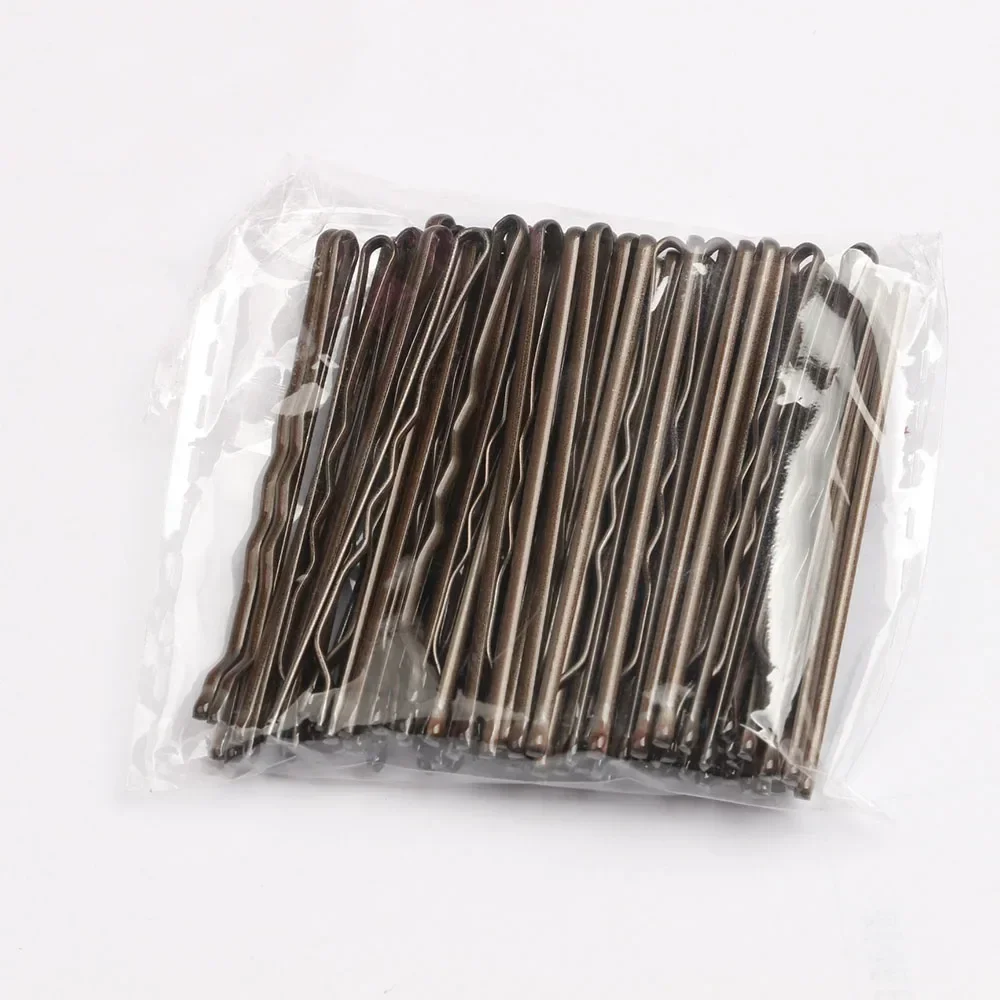 50 Stuks Haar Zwaaide U-Vormige Bobby Pin Barrette Salon Grip Clip Haarspelden Black Metal Haaraccessoires Voor Bun: Koper