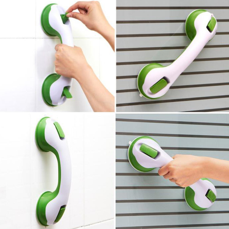 Bathroom Handrail Suction Cup Non-slip Safety Hand Rail Support Balance Bar Assist Bath Handle QJS Shop