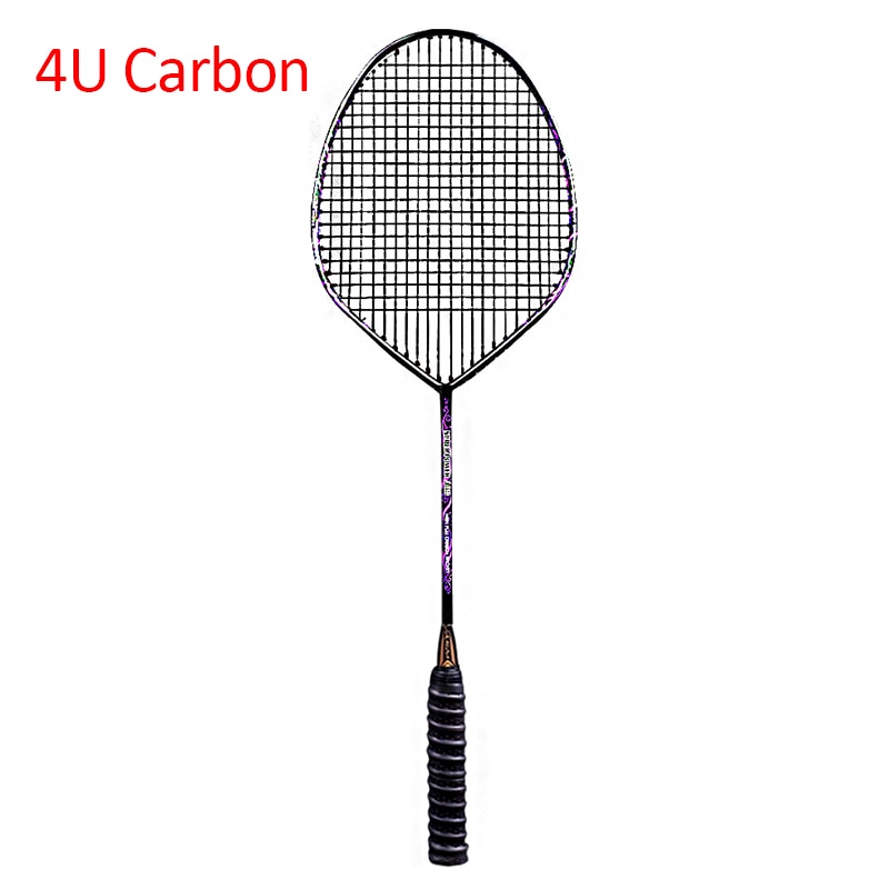 4u carbon v-formet badmintonketcher letvægts offensiv enkelt skud med string paddle ketcher træningstilbehør