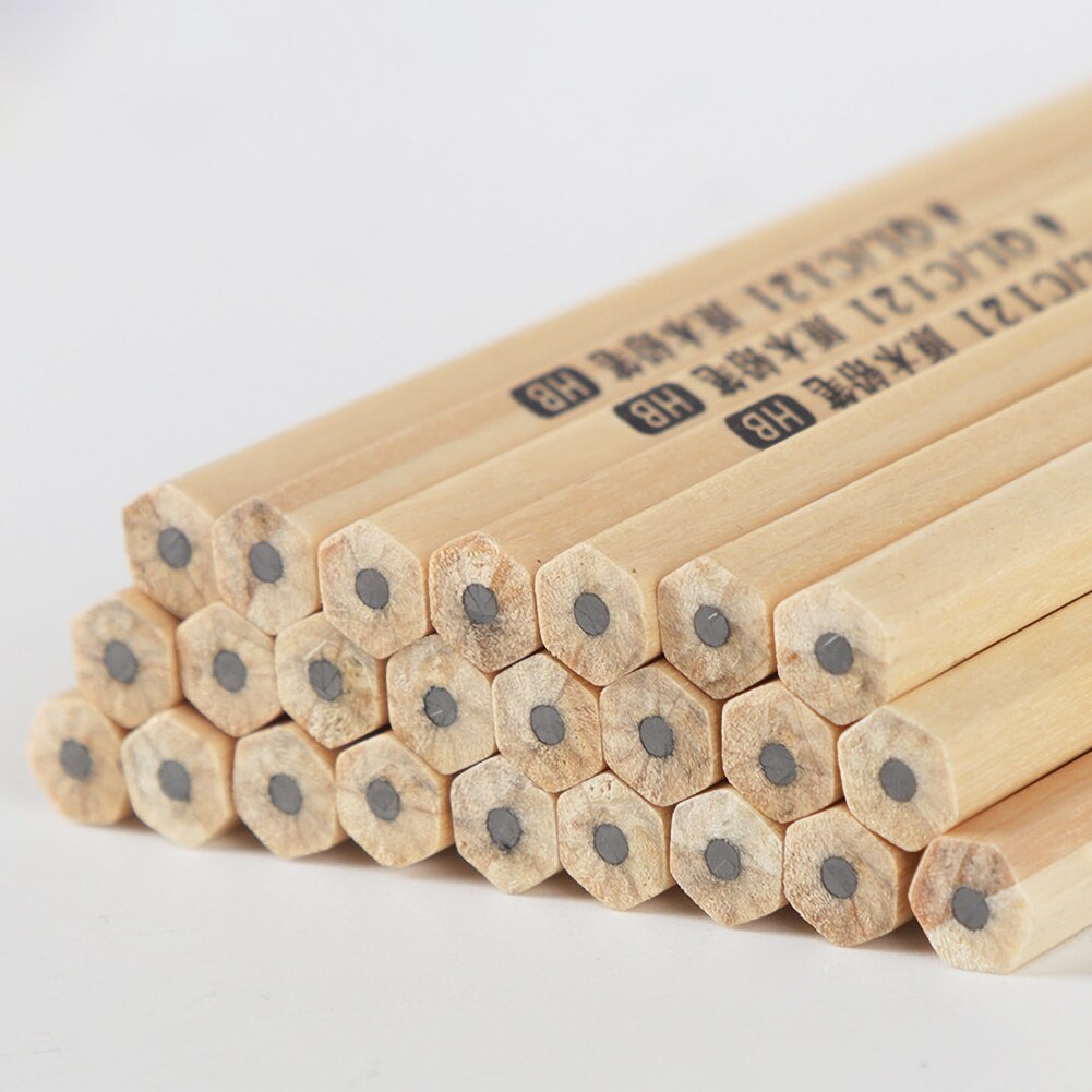 50Pcs Students Wood Sketching Writing Drawing HB Pencil School Office Stationery
