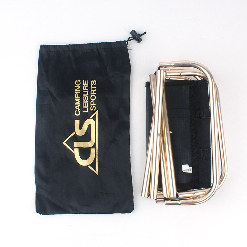 Opvouwbare visstoel voor buiten, ultralicht, draagbaar en opvouwbaar, kampeerstoel van aluminiumlegering, picknickstoel voor vissen met tas