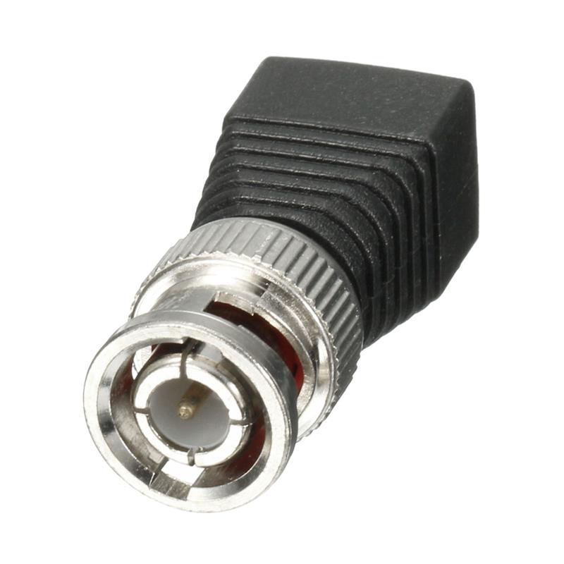 Connecteur mâle BNC torsadé Coaxial pour caméra de vidéosurveillance, accessoires pour système de sécurité, CAT5, 100 pièces/lot