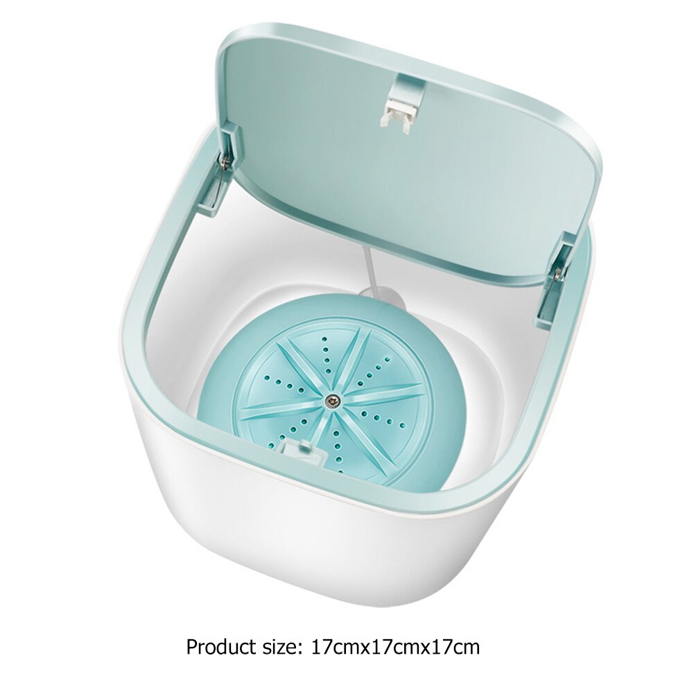 Mini Automatic Washing Machine USB Charging Household Dehydrated Ultrasonic Turbine Laundry Wash Dry Underwear Care Cleaner
