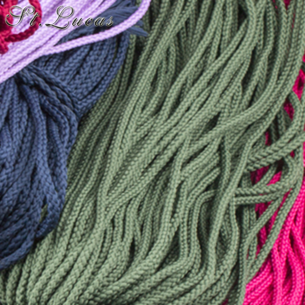 Corde en fibre de polyester, haute résistance, 4mm, 30 couleurs, pour bricolage, fait à la main, accessoires pour la maison, projets artisanaux,