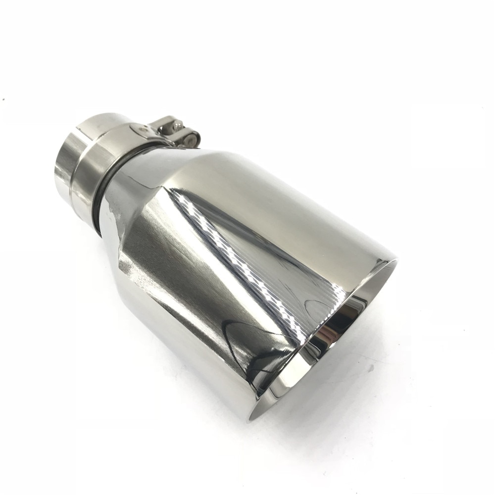 oben schräg schneiden Universal- Spitze Auto Auto Auspuff Tipp 304 Edelstahl Chrom Rohr