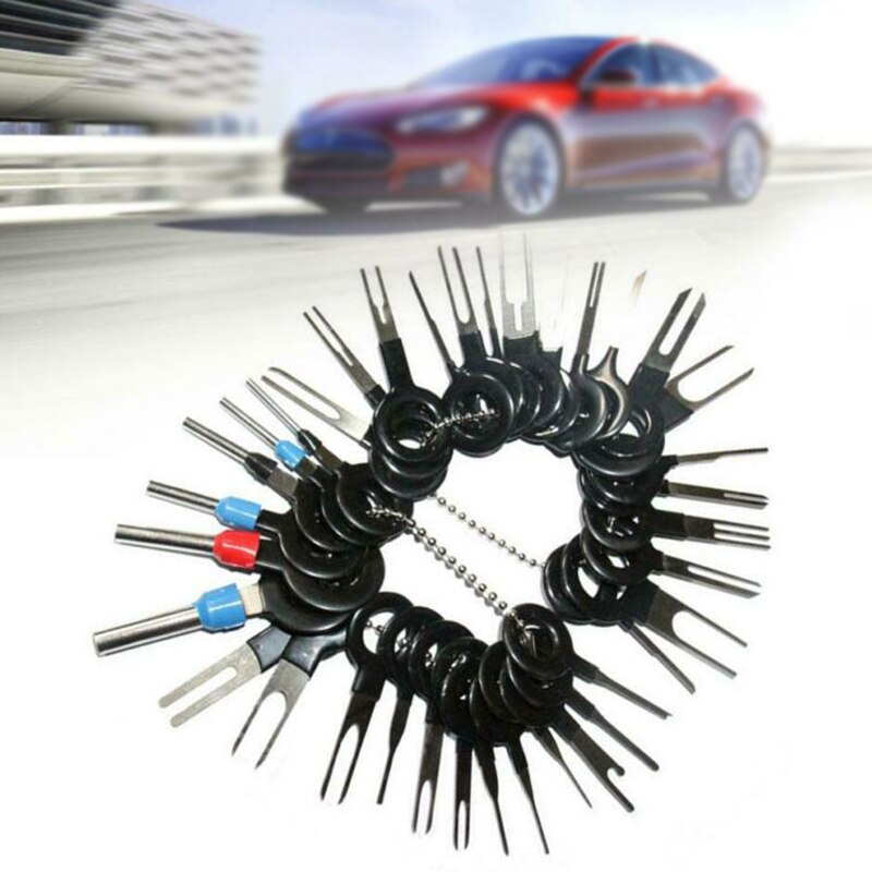 41pcs Terminal Naald Remover Rvs Auto motorfietsen Elektrische Pin Extractor Plug Bedrading Connector Hand Repair Tool