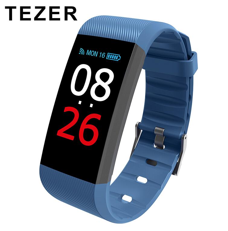 Smartwatch fitness activiteitstracker smartband polsband tezer  r11 waterdicht  ip67 intelligente armband voor android en ios: Blauw