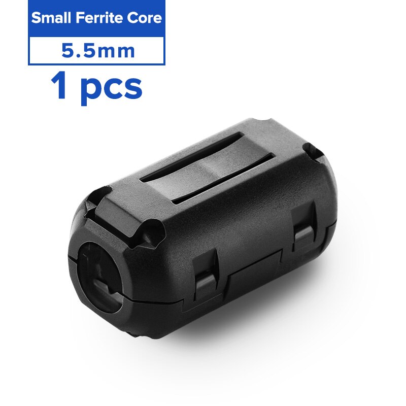 Ugreen clip-on ferrit filter ringkerne til digitale kabler rfi emi støjdæmper aktive komponenter filtre kabelbeskytter: 1 stk --5.5mm