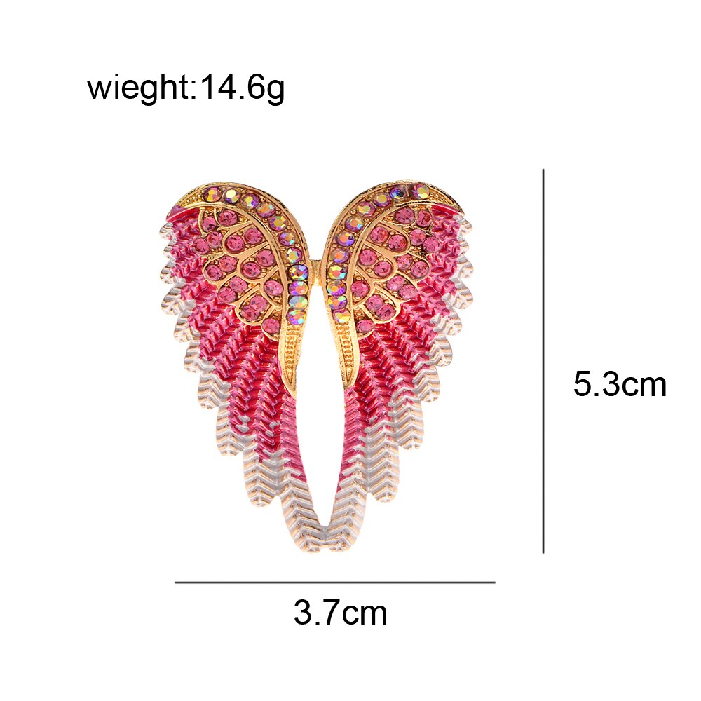 CINDY XIANG – broches d'aile en strass pour femmes, magnifique bijou d'ange disponible en 4 couleurs, de mariage et d'anniversaire