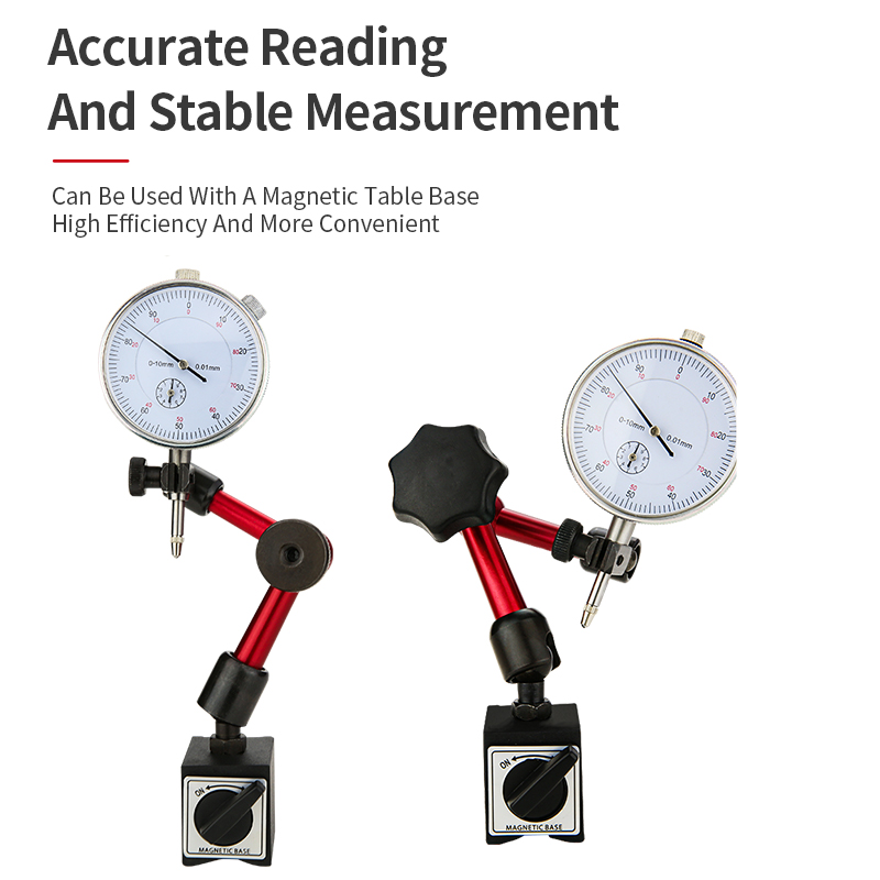 0.01mm Resolution Dial indicator Magnetic table Holder stand Dial Gauge Universal Magnetic Stand Base Indicator Measurement Tool