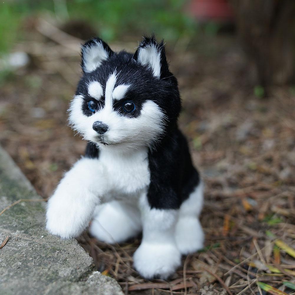 Handdruk Husky Cub Simulatie Speelgoed Realistische Leuke Knuffels Hond Dier Kinderen G7U6