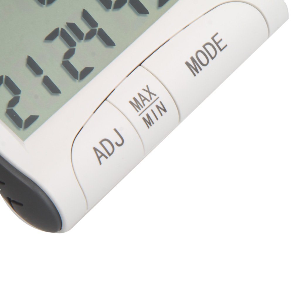 LHLL-LCD Digital thermometre hygrometre temperature humidite compteur horloge / magnetique Blanc