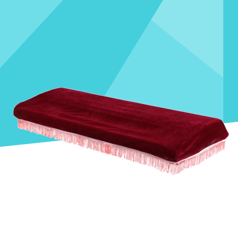 1Pc 61 Key Elektronische Piano Stofkap Met Een Trekkoord Beschermende Voor Piano Toetsenbord (Rood En Willekeurige Kwasten kleur)