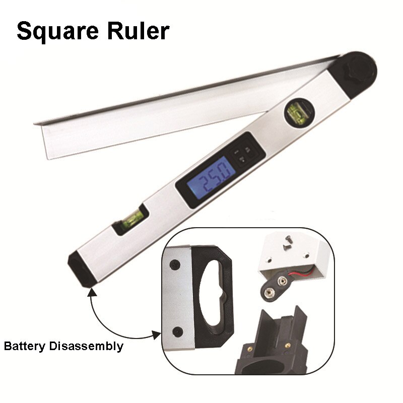 ZK30 Digital Angle Finder Gauge 0-230 Degree Protractor Ruler Miltre Angle Finder With LCD Display Spirit Level Back-Light
