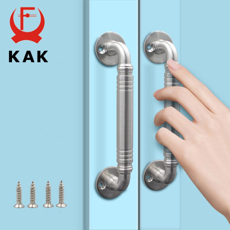 KAK Stainless Steel Door Handles for Interior Doors Bedroom Kitchen Door Pulls Fire-proof Door Handle Cabinet Handle Hardware