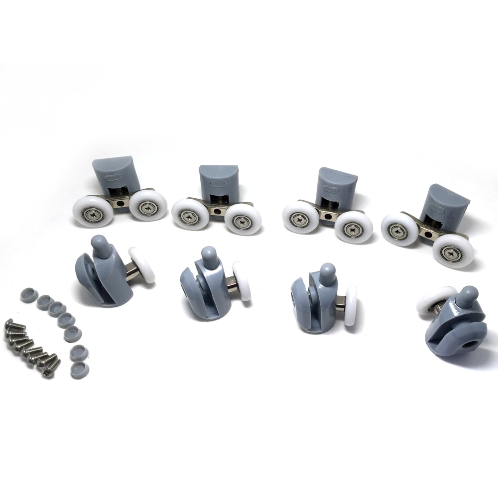 4pcs-8cs Top & Bottom Shower Door ROLLERS / Runners / Pulleys / Wheels Replacement Parts 23mm25mm diameter