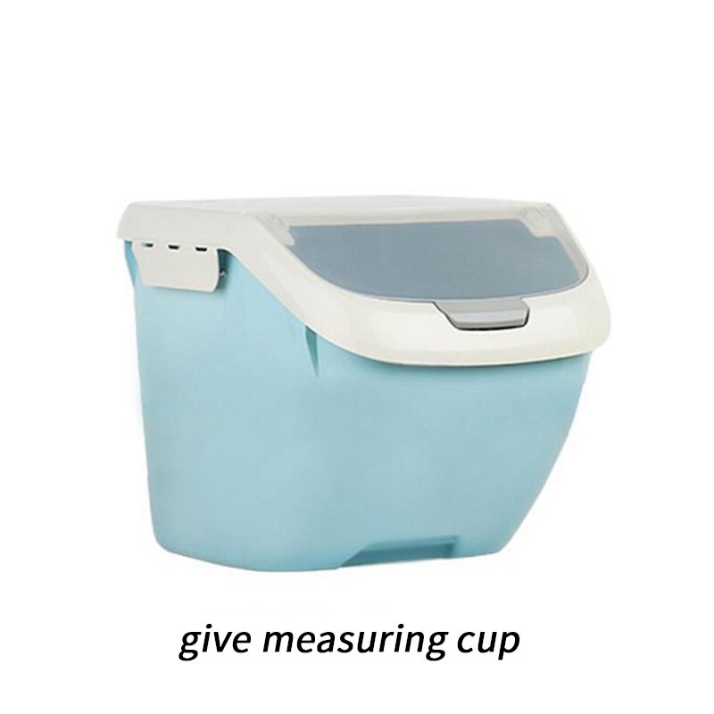 lazy life Plastic 6/10/15Kg Rice Grain Storage Box Automatic flip Sealed Moisture-proof Storage Container Mildew Anti-Oxidation: Blue M