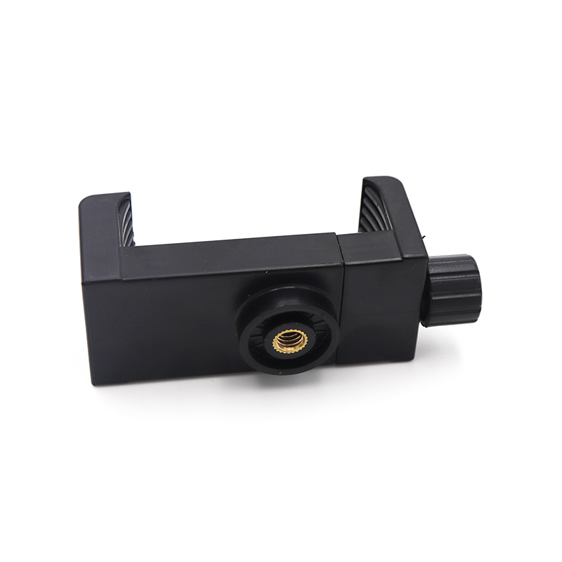 Travel Tripod Mount Adapter Mobile Cell Phone Clipper Holder Vertical 360 Tripod Stand for iPhone Camera Holder: Sliver