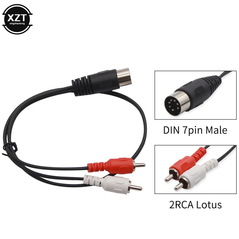 7 Pin DIN Mannelijke Openbare om 2 RCA Lotus Stekker Ouderwetse B & O TV Apparatuur Adapter kabel