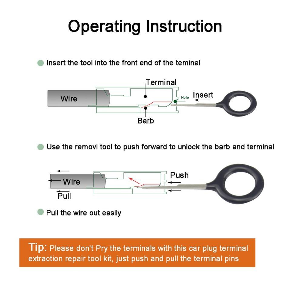 Terminal Removal Tools 11Pcs/Set Terminal Removal Tools Car Electrical Wiring Crimp Connector Pin Extractor Kit