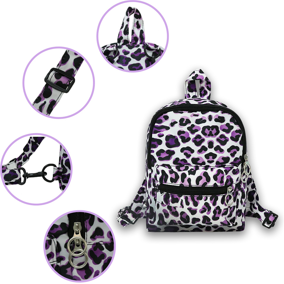 Mini-rucksack für damen, leoparden-rucksäcke #39 vintage-schultertaschen, freizeitrucksäcke, kawaii-rucksäcke, mochilas