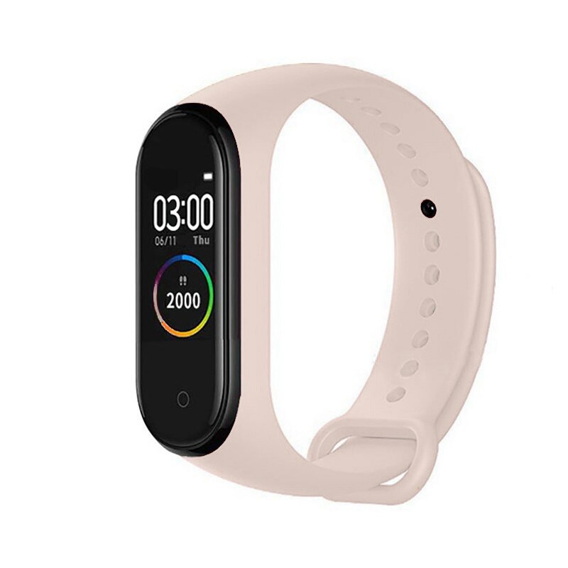 M4 Braccialetto Intelligente Impermeabile Uomini Della Vigilanza di Sport Della Fascia 4 Frequenza Cardiaca Pedometro Monitor Misuratore di Pressione Sanguigna Intelligente Wristband Per XiaoMi IOS: White