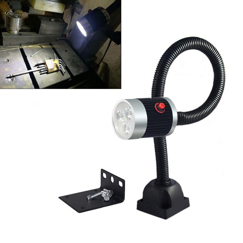 220V 9W Led Machine Work Lamp 50Cm Gooseneck Industrial Cnc Machine Lathe Tool Light Milling Machine Work Light Eu Plug