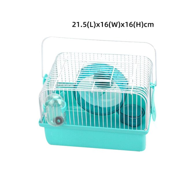 dessin animé acrylique Hamster maison Double cristal sport cobaye grande Villa écureuil Cage rose bleu petit nid pour animaux de compagnie: Type 6